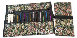 Tapestry case for knitting needles or crochet hooks